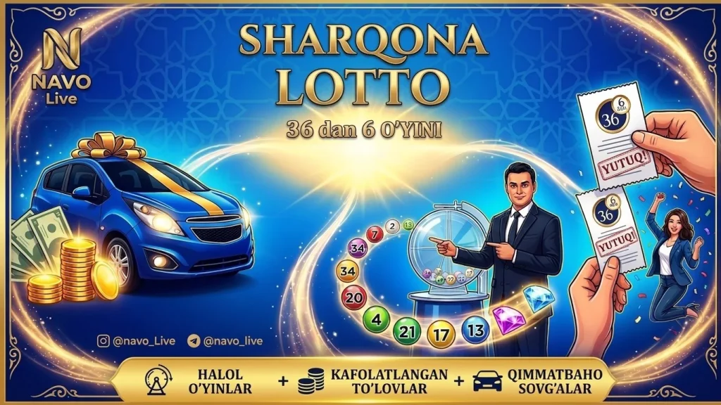 Sharqona Lotto milliy lotereyasida o'ynang