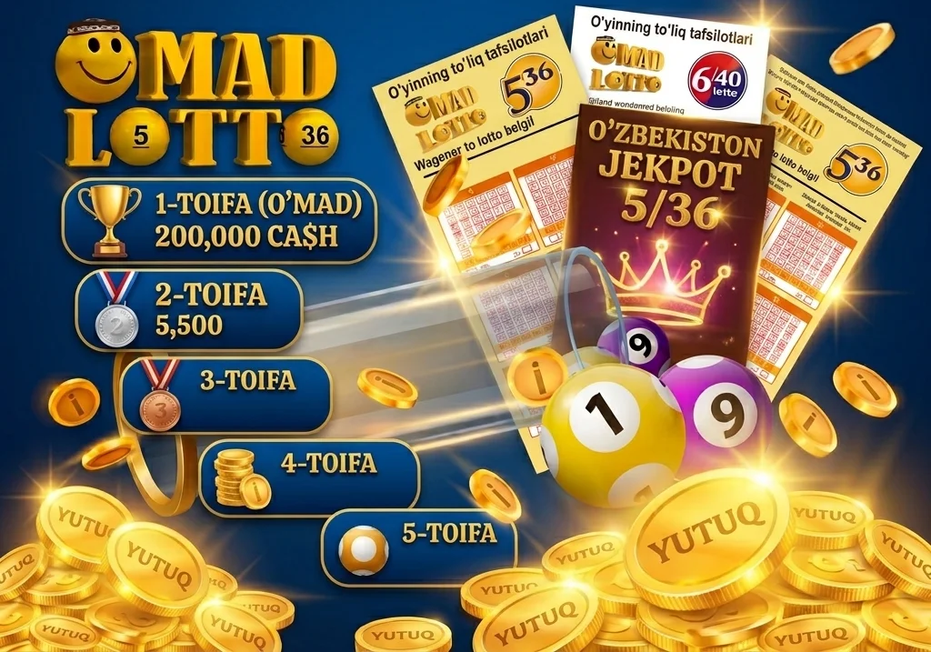 O‘zbekistonlik ishtirokchilar uchun Omad Loto lotereyasi jekpoti