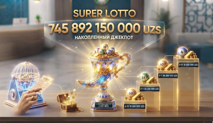 Статистика крупных выигрышей и актуальный размер накопленного джекпота лотереи Супер Лото