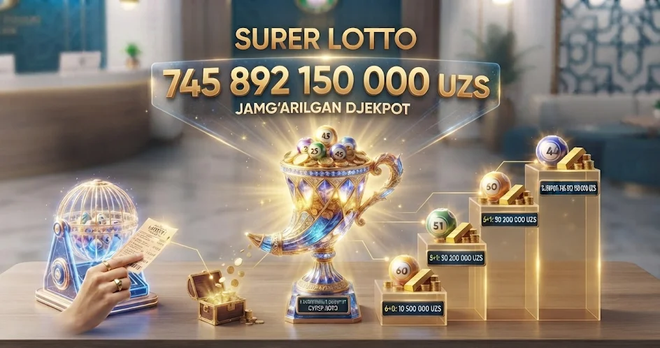 Super Loto lotereyasidagi yirik yutuqlar va joriy to‘plangan jekpot bo‘yicha statistika